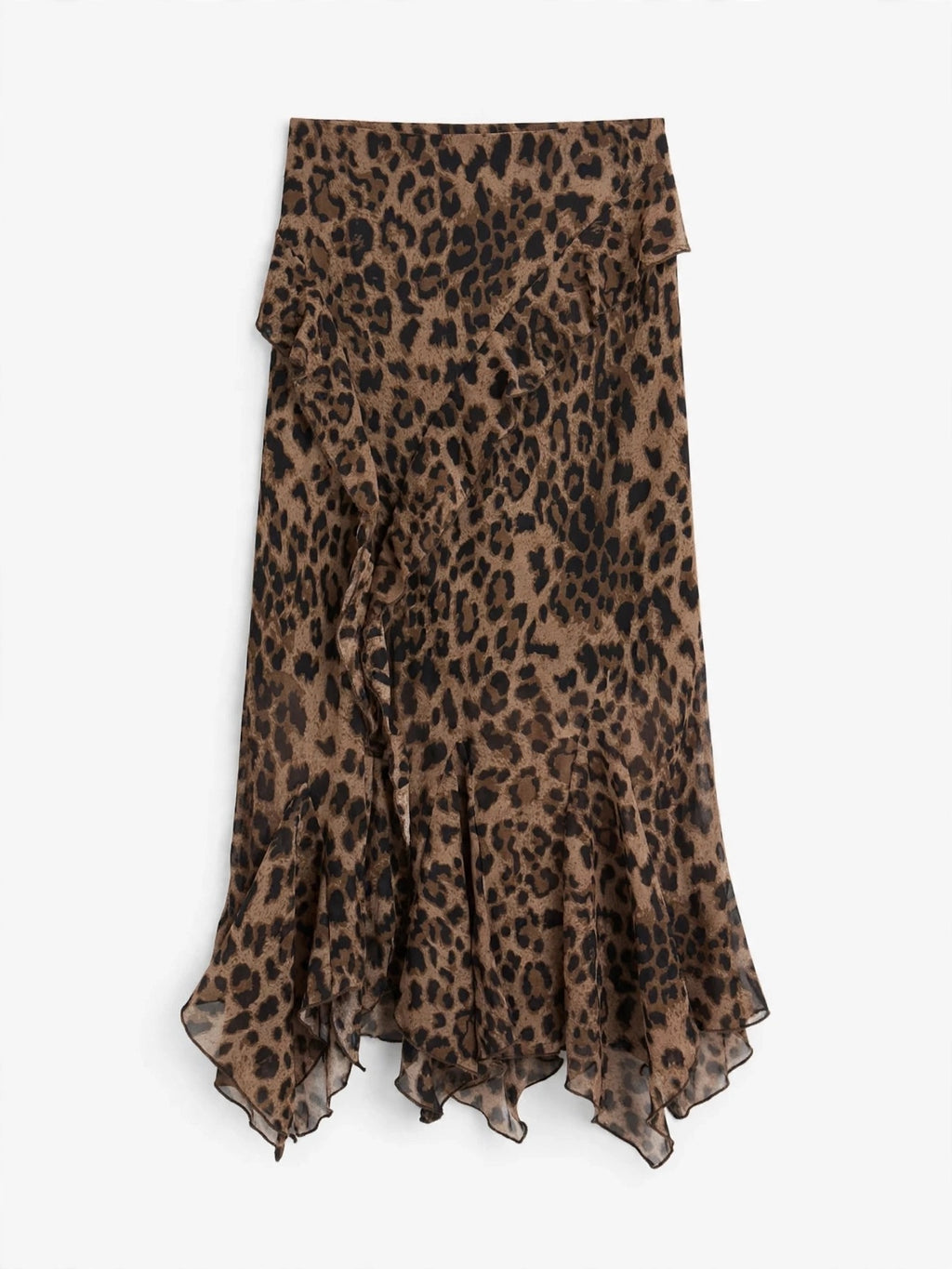 Wild Muse Ruffle Midi Skirt