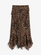 Wild Muse Ruffle Midi Skirt