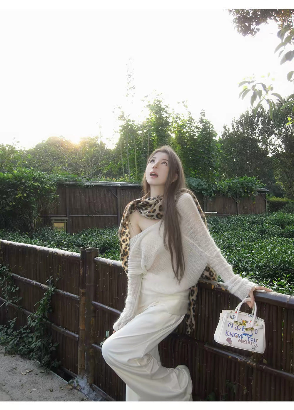 Cloudy Off-Shoulder Knit Top - styled view