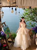典藏/Rosette Tiered Princess Dress