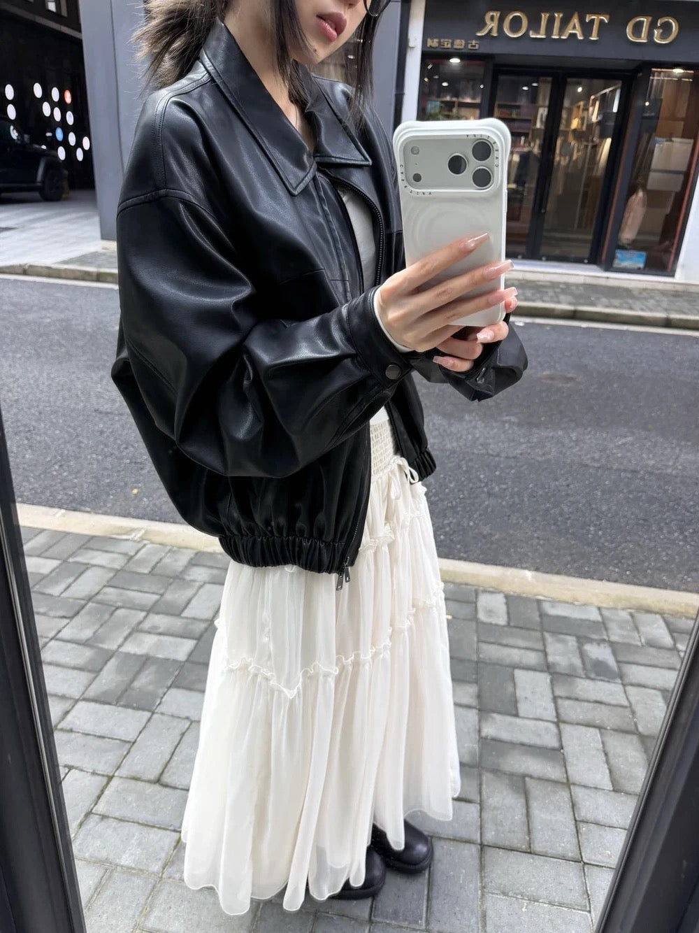 Sunday Vintage Faux Leather Jacket