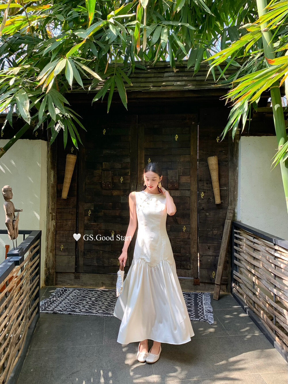 温婉东方韵/Oriental Elegance Satin Maxi Dress