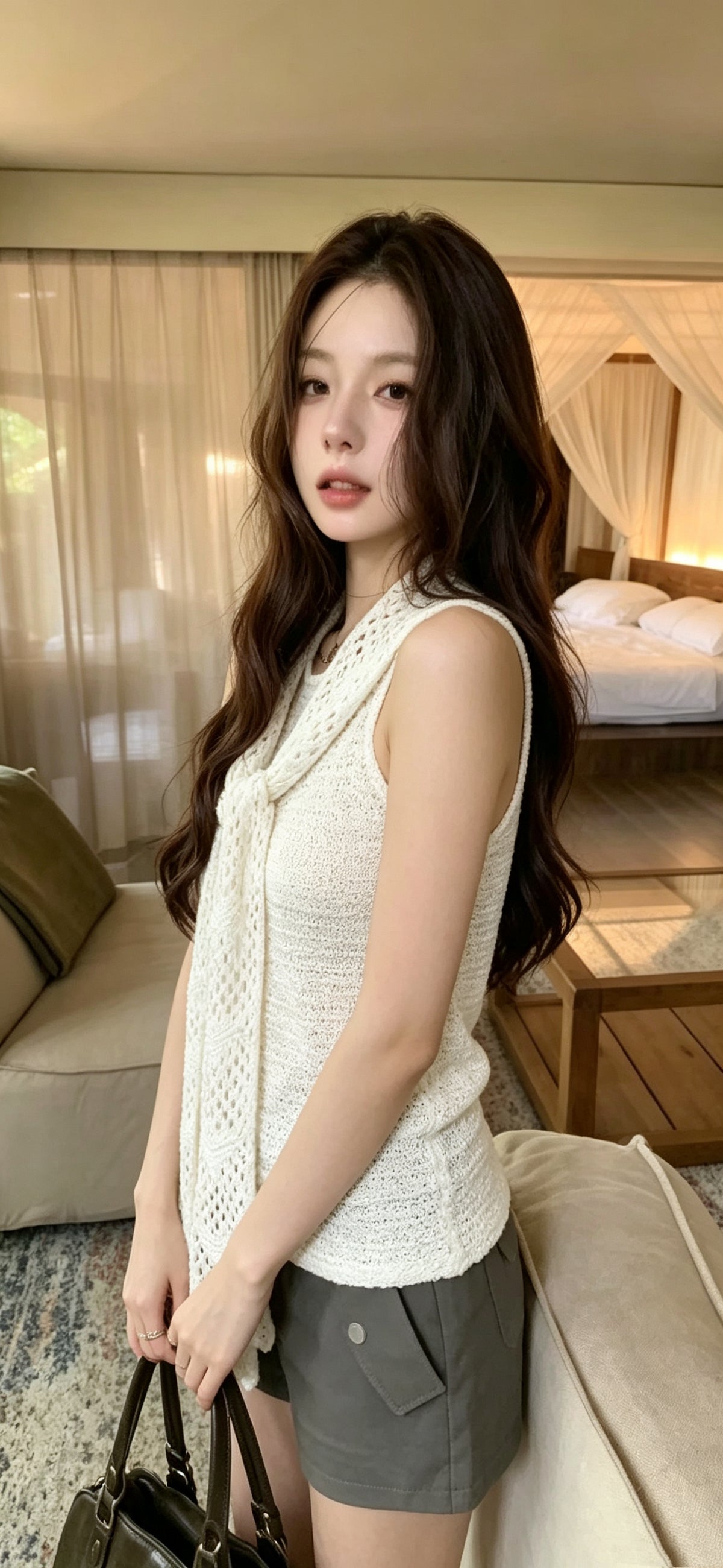 Drape Knit Scarf Top