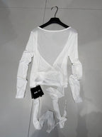 Soft Wrap Tie Ballet Cardigan - close-up