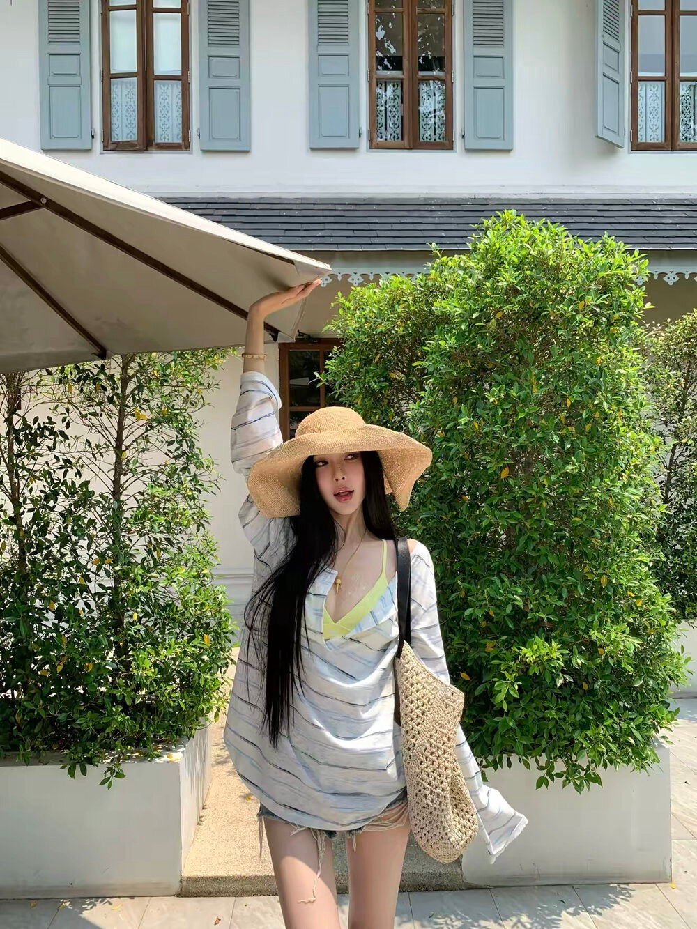 Oversized Stripe Lounge Tee