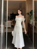 月落星河/Moonfall Blush Satin Mesh Dress