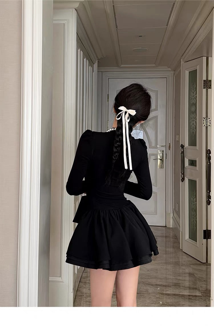 赫本/Audrey Fit & Flare Knit Mini Dress