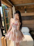 🌸落日花园/ Petal Garden Mini Dress