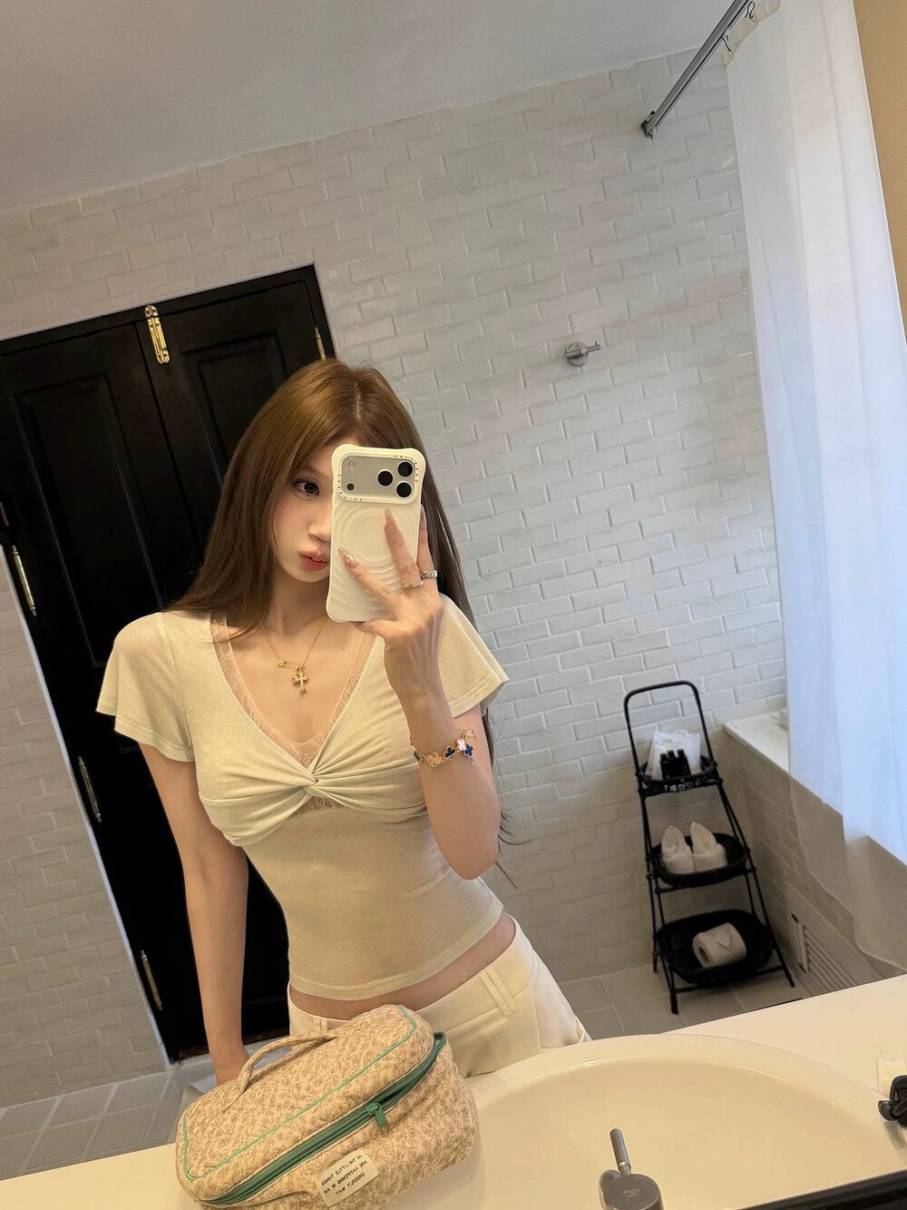 Sheer Twisted-front Top