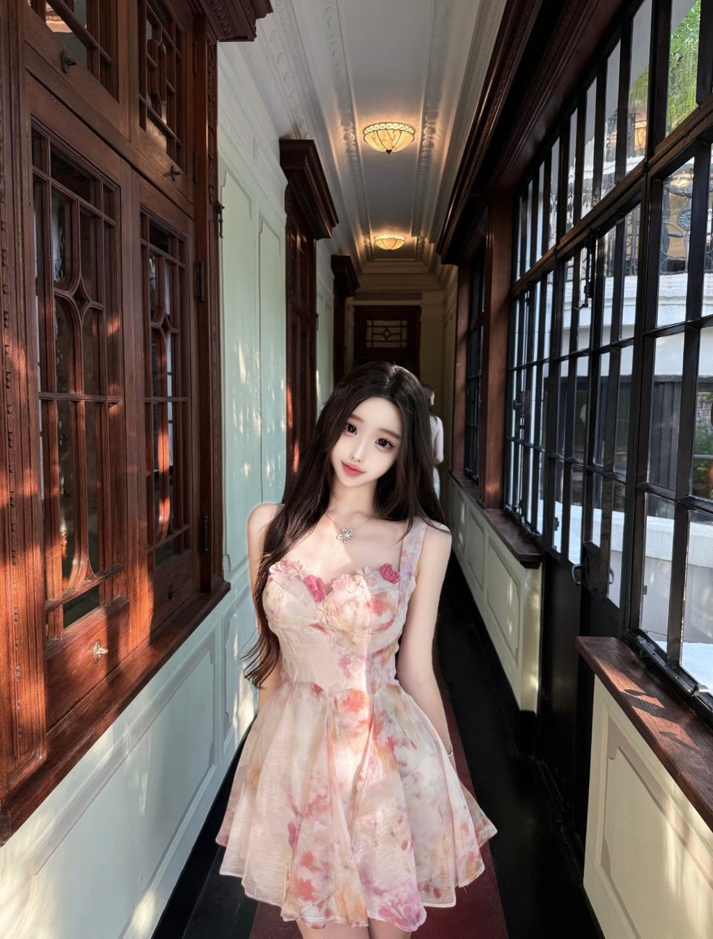 🌸落日花园/ Petal Garden Mini Dress