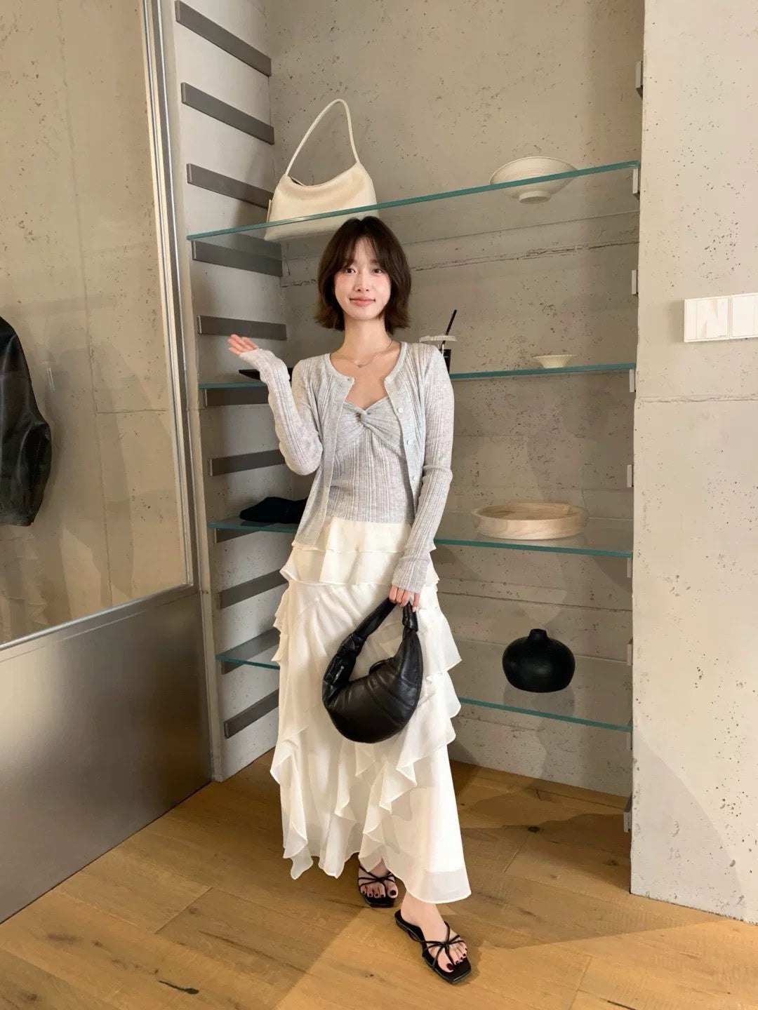 Falling Petals Layer Maxi Skirt