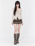 Willow Lace-Up Knit Top - front view