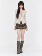 Willow Lace-Up Knit Top - front view
