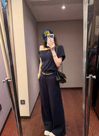Soft Waffle Knit Wide Leg Pant - view 6