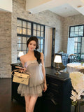 Sea Salt Strapless Bow Bubble Top