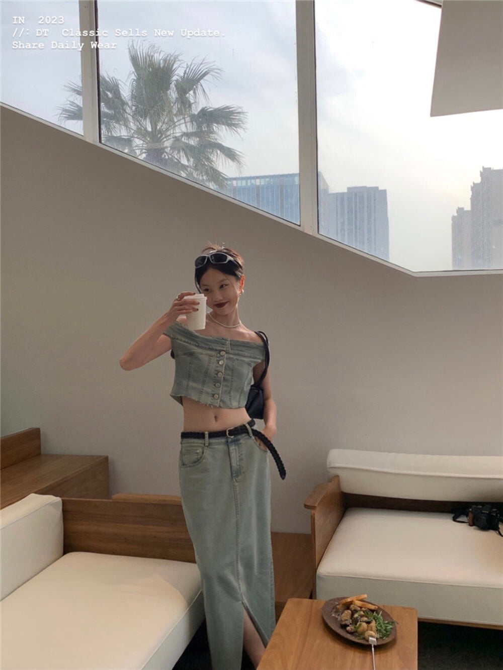 Denim Muse Off-Shoulder Top