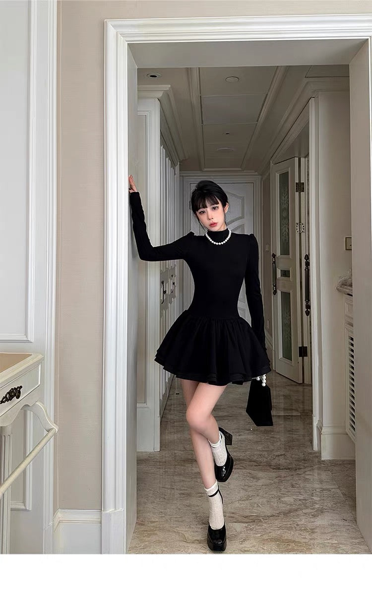 赫本/Audrey Fit & Flare Knit Mini Dress