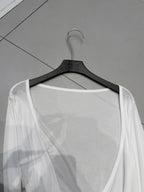 Soft Wrap Tie Ballet Cardigan - styled view