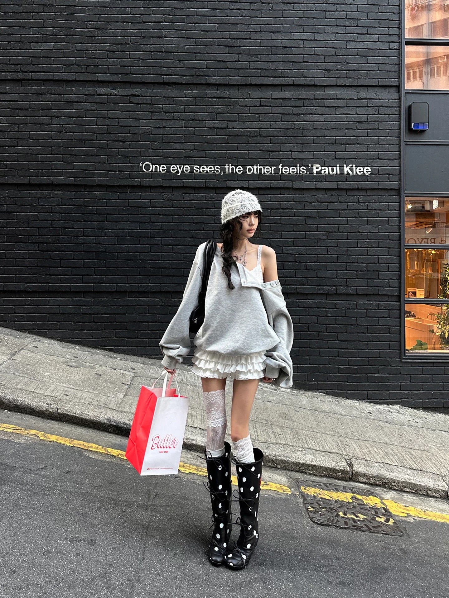 Slow Day One Shoulder-off Pullover