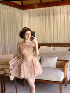 Rosalie One-Shoulder Lace Mini Dress