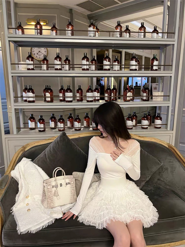 柔光纱/Ethereal Mesh Layered Top