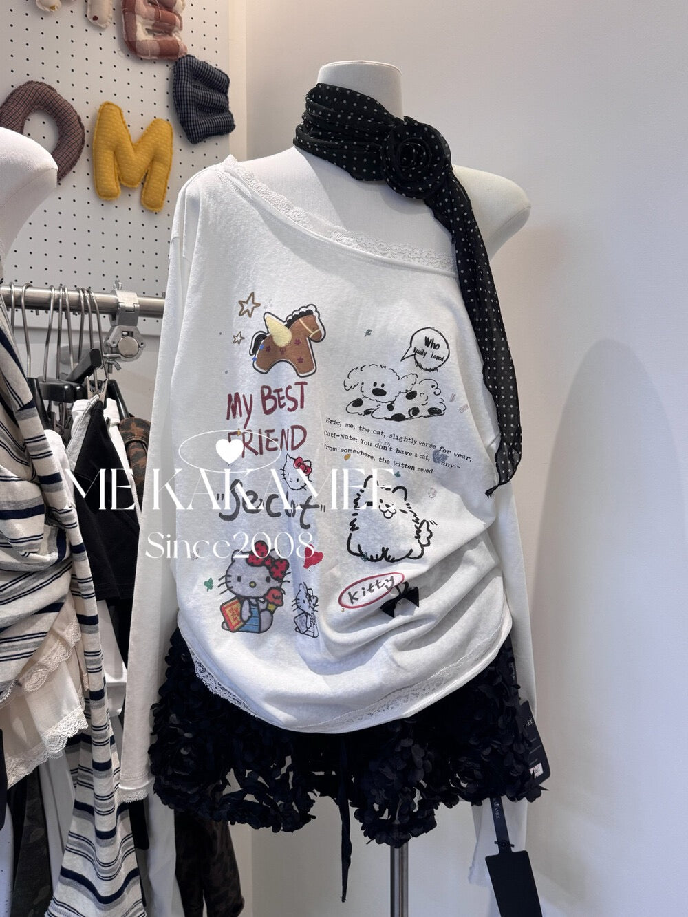 Soft Off-Shoulder Graphic Tee