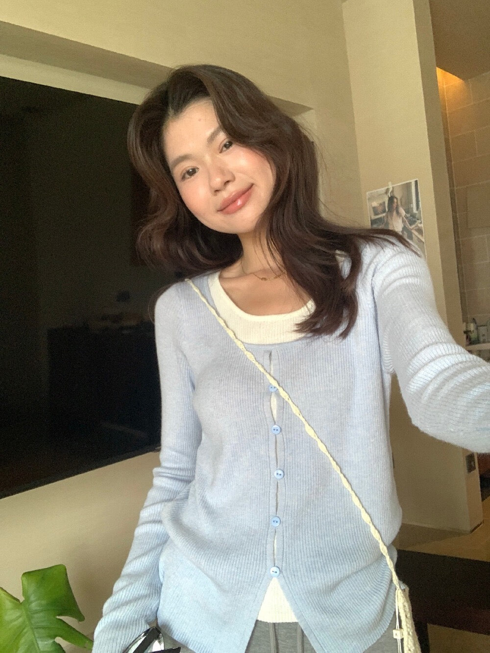 Soft Layered Look Knit Top