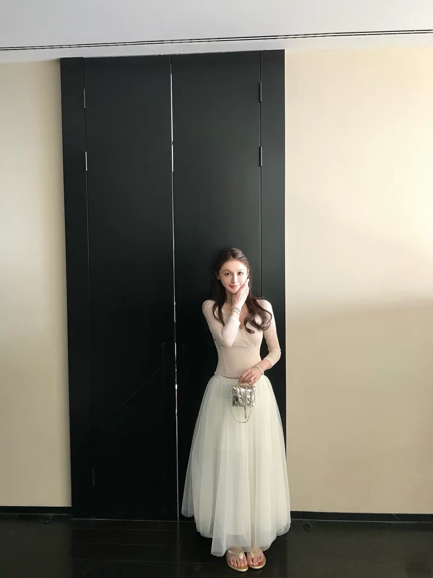 月影琉璃/Cloud Veil Maxi Skirt