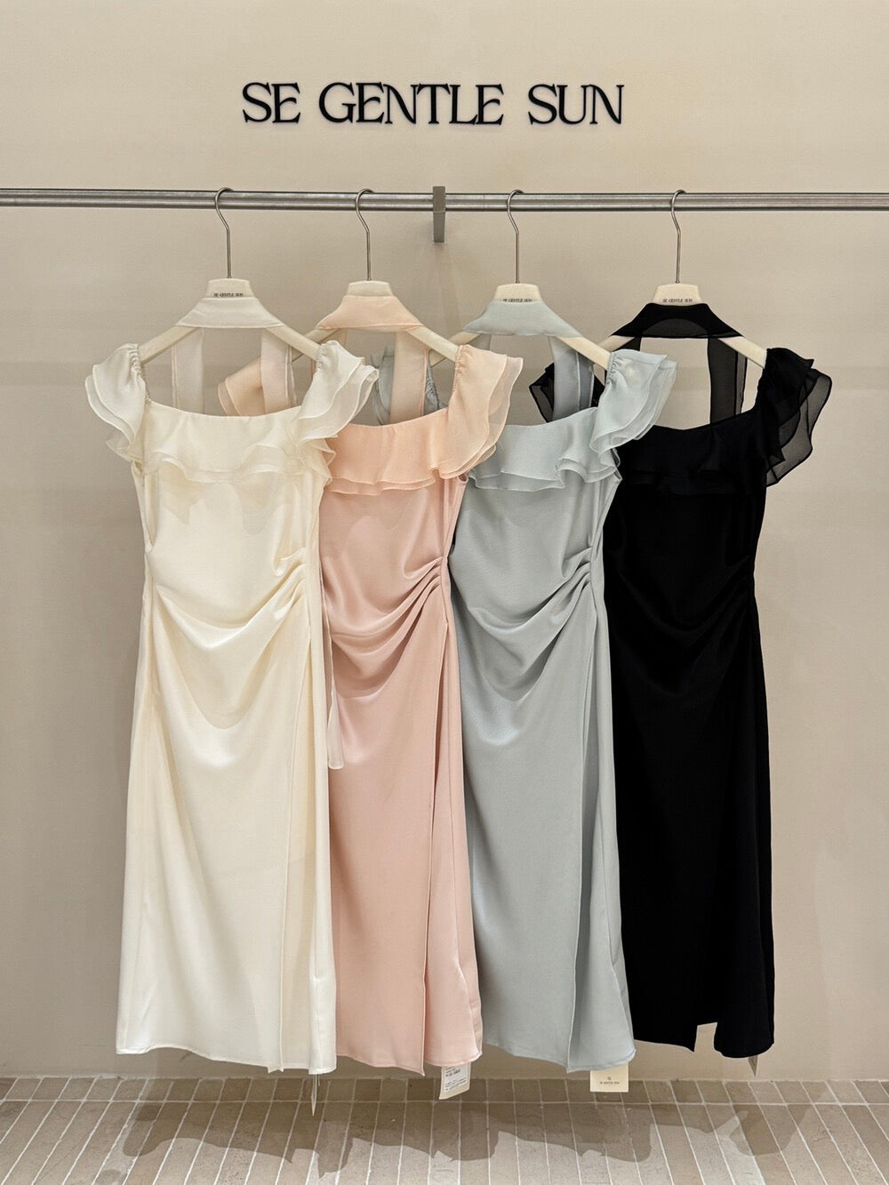 Aura Satin Scarf Maxi Dress