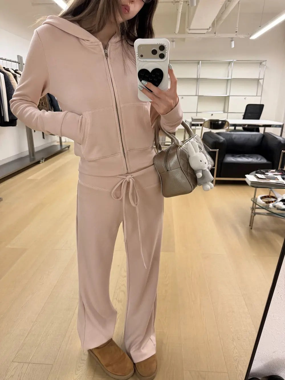 Pink Cloud Lounge Pants - front view