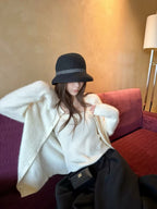 Essential Cashmere Wool Knit Cardigan - front view