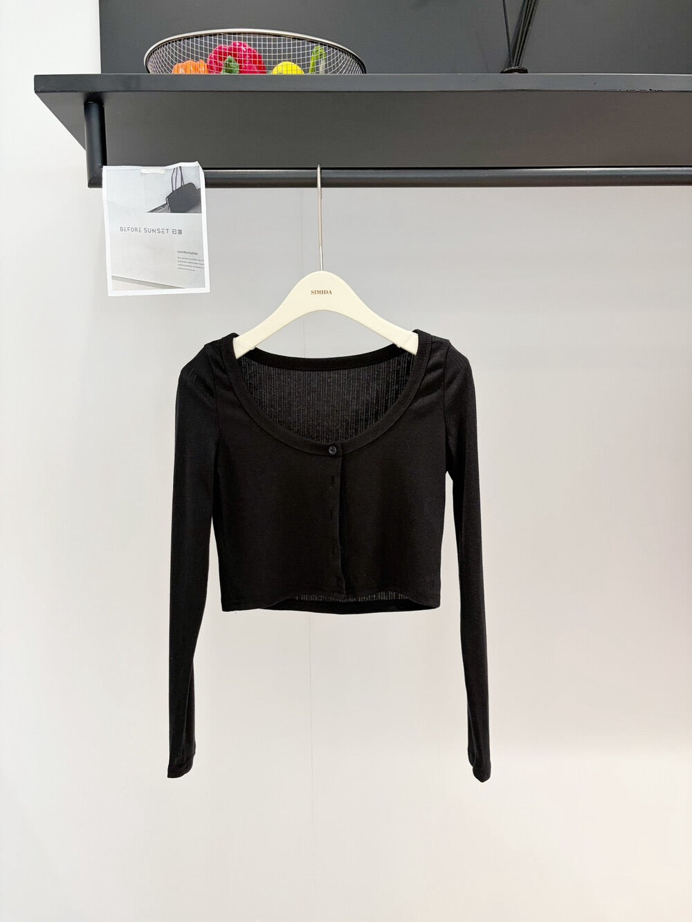 Slim Fit Cropped Knit Cardigan