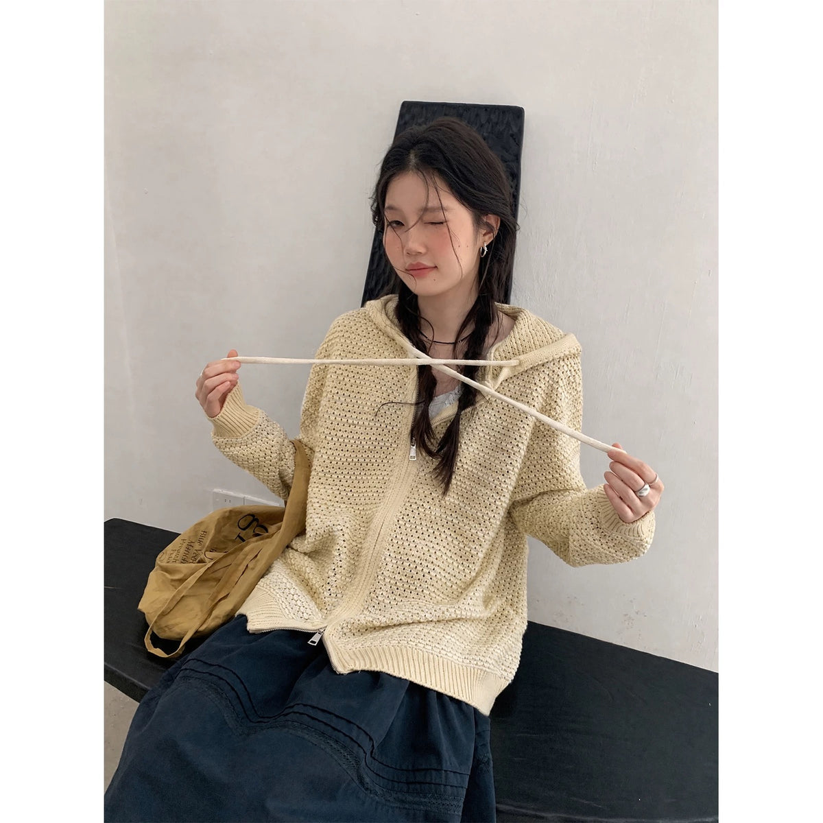 Daydream Contrast Knit Hoodie