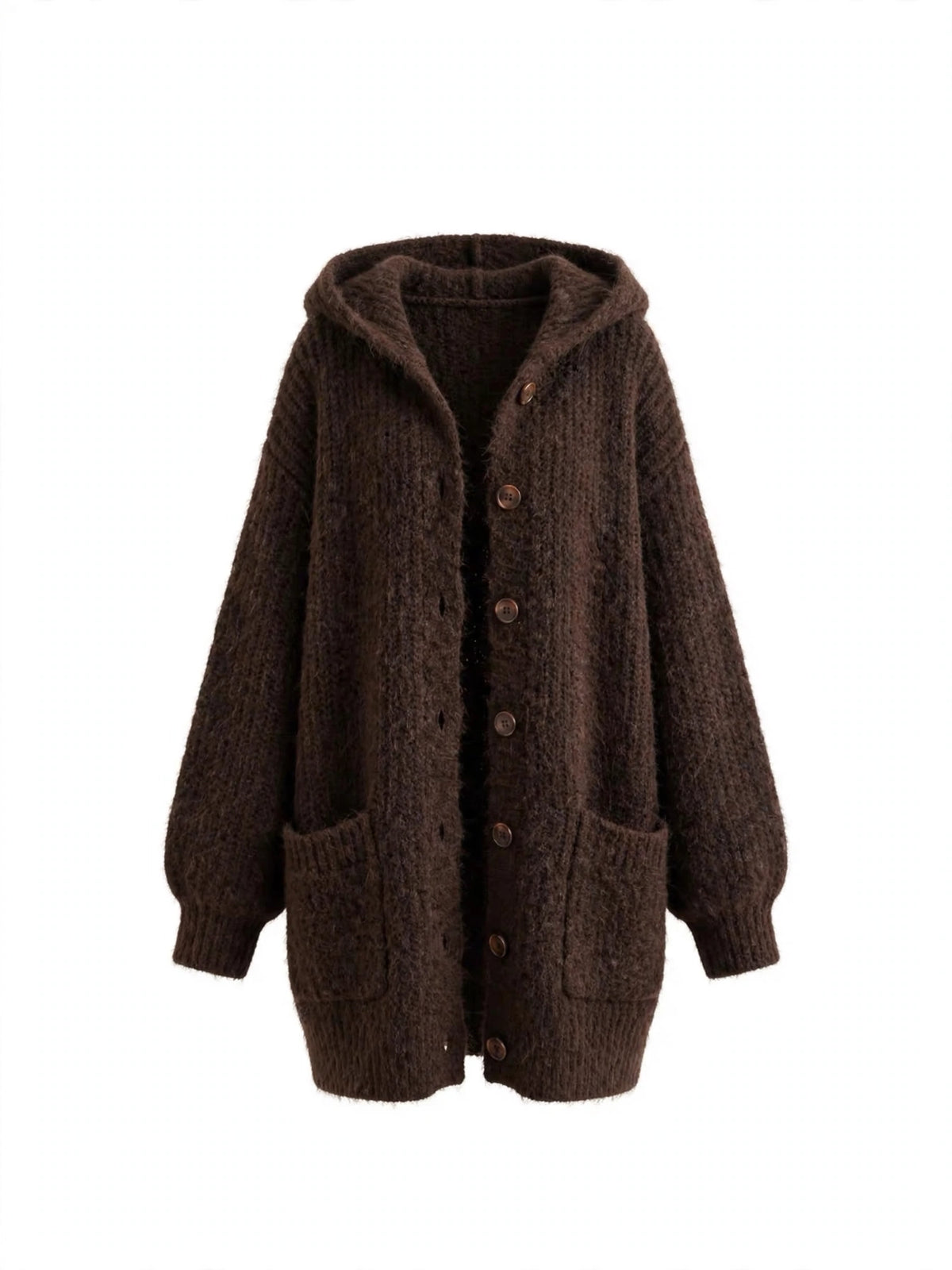 Cozy Hour Hooded Knit Cardigan
