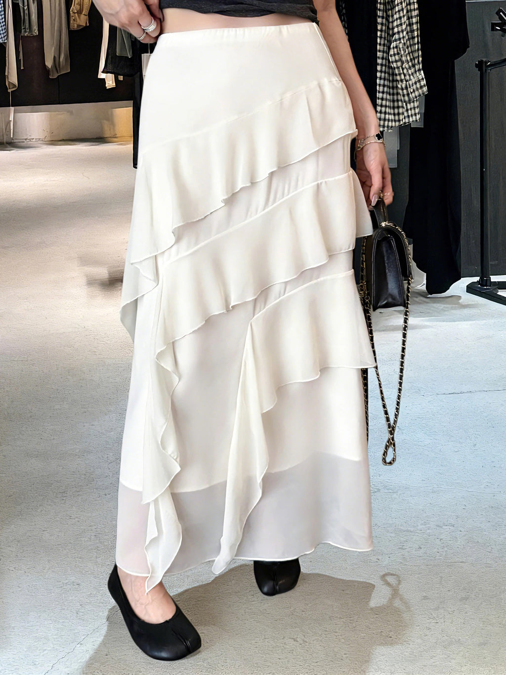 Falling Petals Layer Maxi Skirt