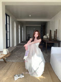清冷艺术系/Aurélie Sheer Layer Midi Dress