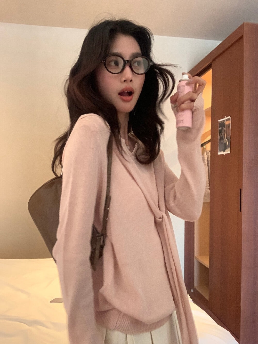 Soft Tie-Front Knit Sweater
