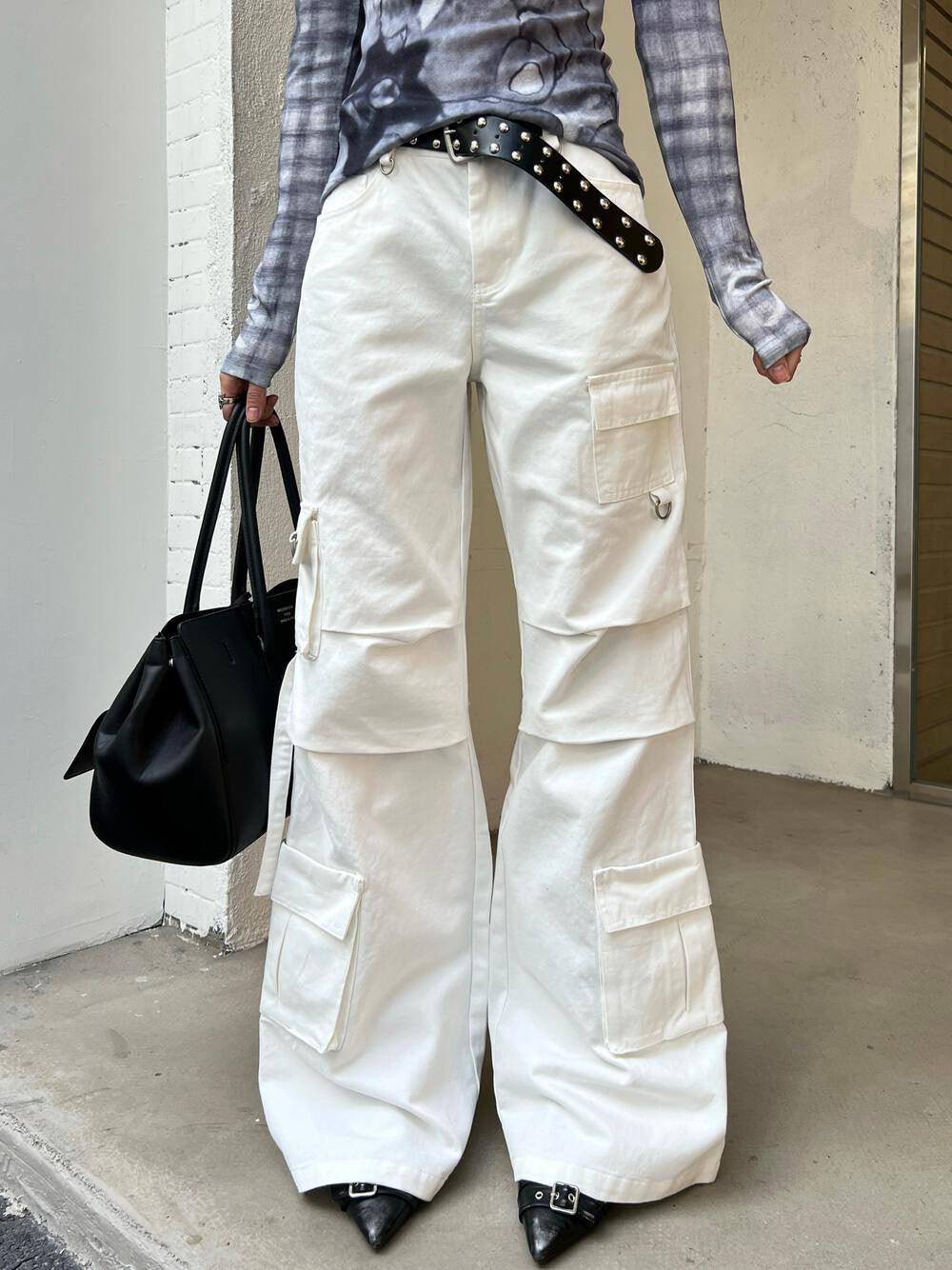Utility Multi-Pocket Wide Leg Cargo Pants
