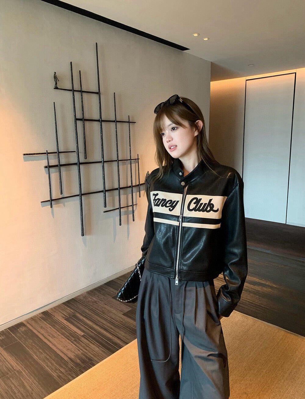 Vintage Moto Faux Leather Jacket