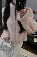 Crème Cloud Faux Fur Zip Jacket
