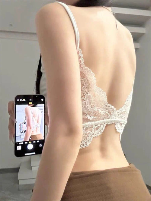 Afterglow Lace-Back Cami - detail view