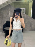 Stardust Denim Mini Skirt