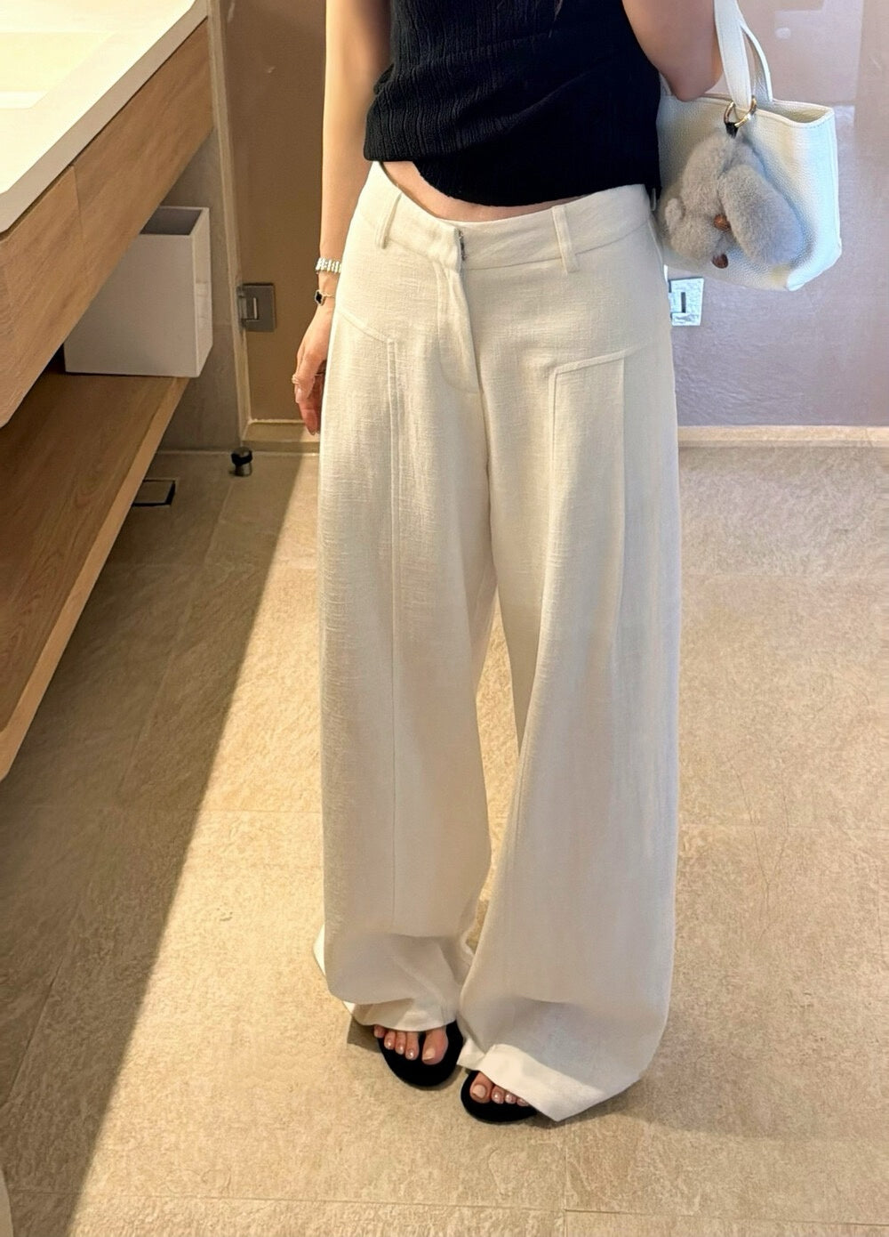 Lumière Linen Wide-Leg Trousers