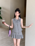 Academia Tie-Waist Sleeveless Top