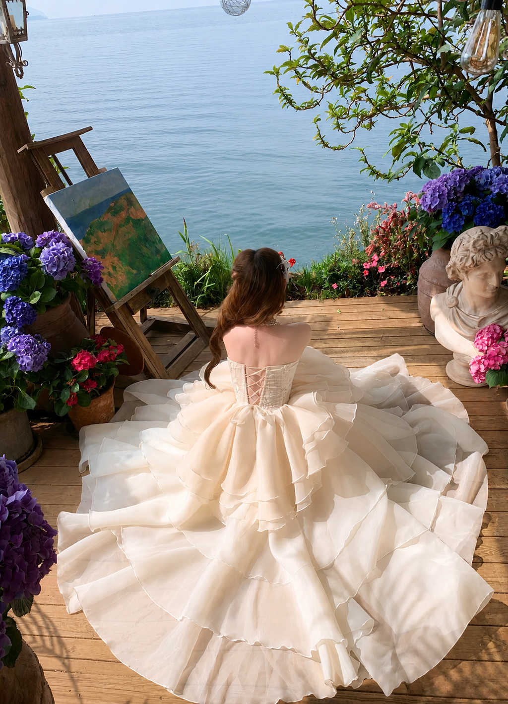 典藏/Rosette Tiered Princess Dress