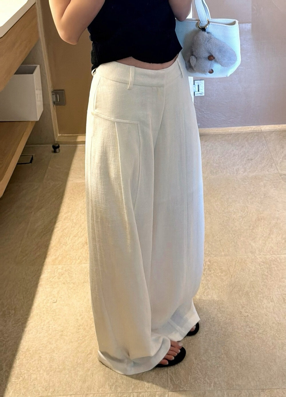 Lumière Linen Wide-Leg Trousers