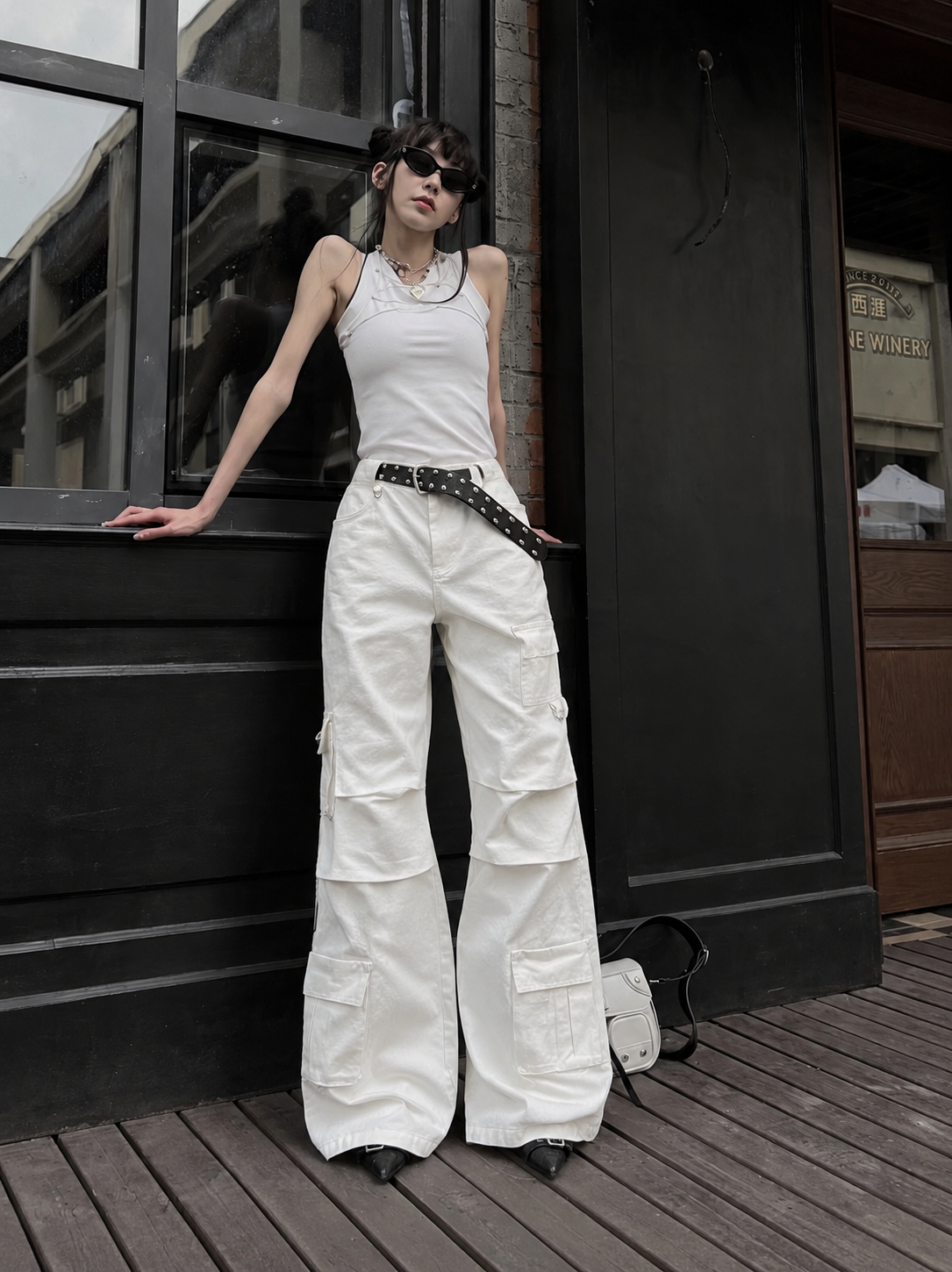 Utility Multi-Pocket Wide Leg Cargo Pants