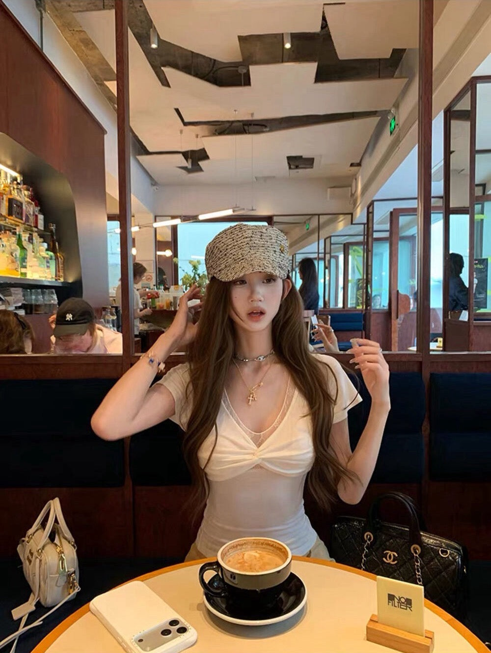Sheer Twisted-front Top
