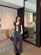 Mocha Muse Lace Layering Top Set
