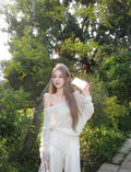 Cloudy Off-Shoulder Knit Top - front view